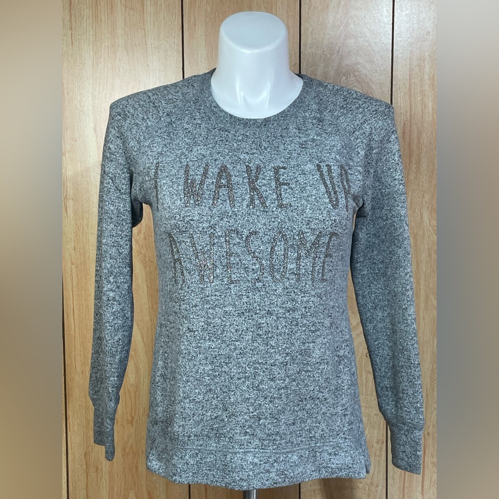 GreenTea Heather Gray Top SZ - S